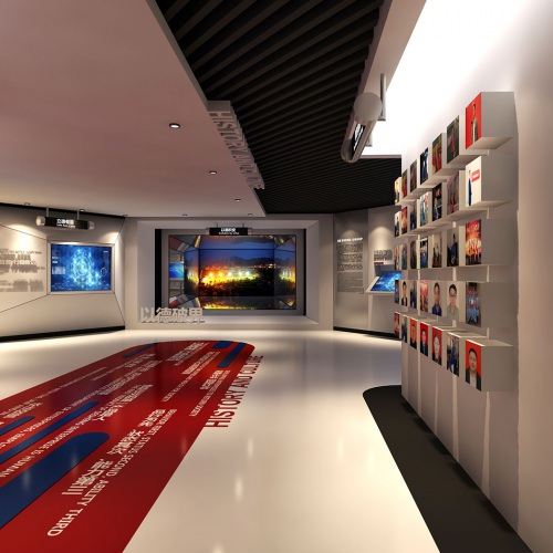 企业展厅-四川乐山德胜集团科技化、互动化、数字化展厅策划与设计效果图方案